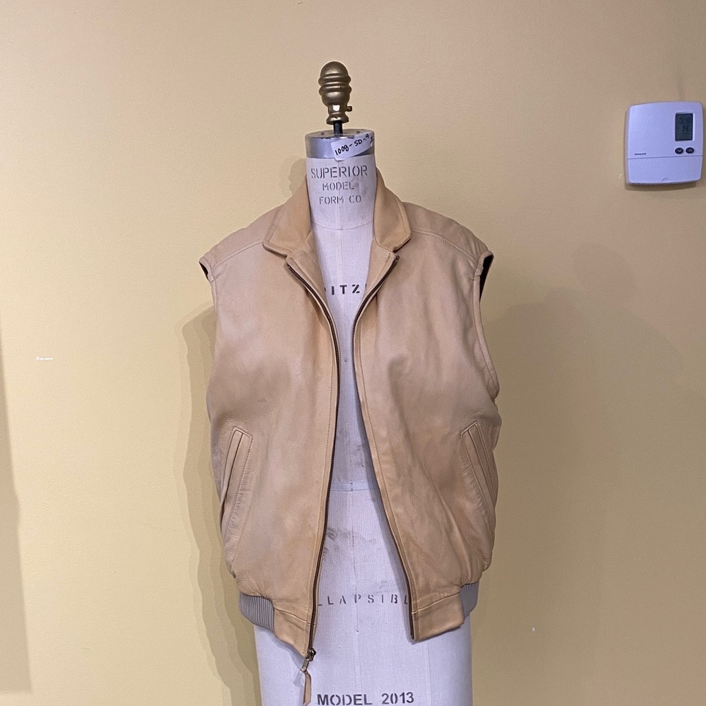 Tan Leather Vest